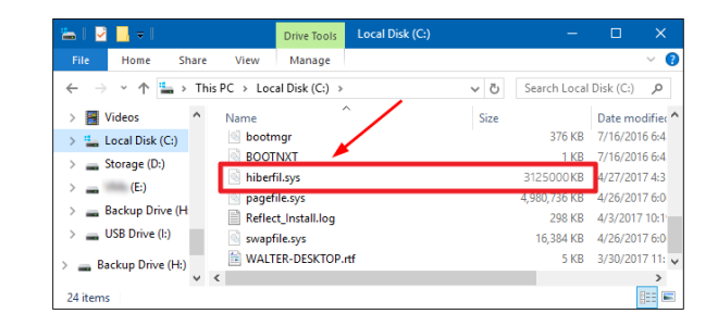 hiberfil.sys Windows 10 & Как его удалить?