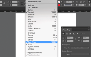 Как обернуть текст в Adobe InDesign