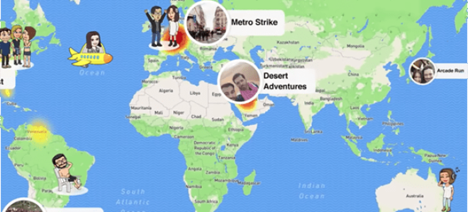 Snapchat автоматически обновляет местоположение на карте моментальных снимков?