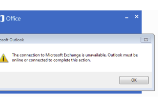 Решено: «Соединение с Microsoft Exchange недоступно» Ошибка Outlook