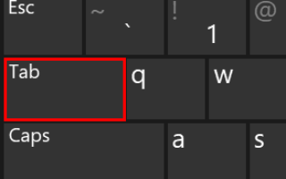 Клавиша Tab не работает в Windows