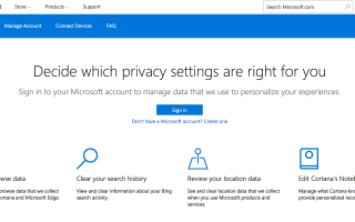 Как удалить личную информацию из Cortana и других служб Microsoft
