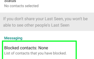 Как заблокировать кого-то на WhatsApp