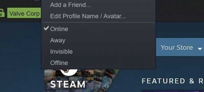 Как выглядеть невидимым / оффлайн в Steam