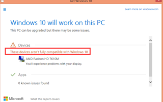 Дисплей не совместим с Windows 10