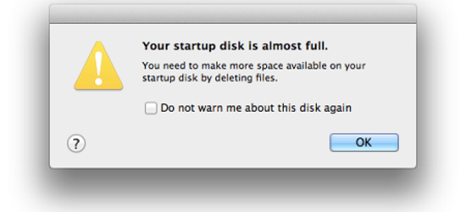 Как освободить дисковое пространство на Mac