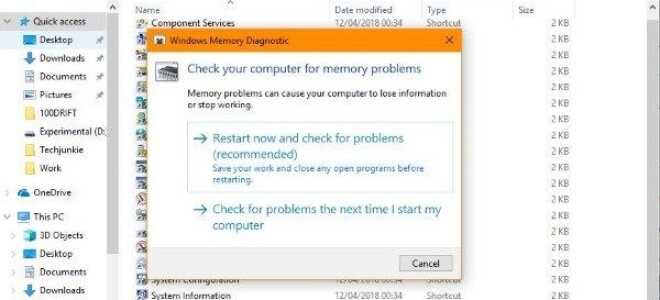 Как проверить, правильно ли работает ваша память в Windows 10