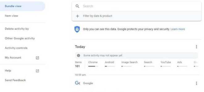 Как удалить всю активность, поиски, посты, историю из Google
