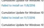 Не удалось установить обновление Windows 10
