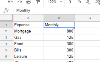 Как добавить диаграмму и отредактировать легенду в Google Sheets