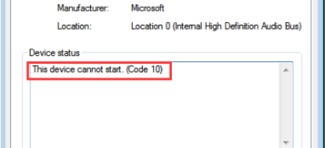 Это устройство не может запустить код 10 ошибка