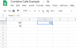 Как объединить клетки в Google Sheets