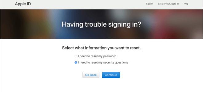 Как сбросить вопросы безопасности для вашего Apple ID