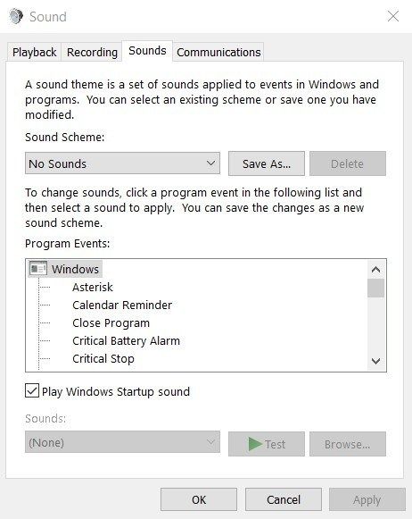 Как изменить звук при загрузке в Windows 10