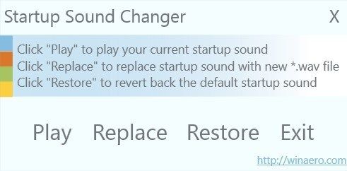 Изменить звук при загрузке в Windows 10