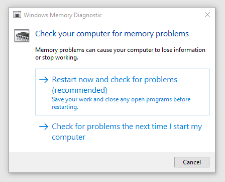 Проверьте, имеет ли ваш компьютер плохую память