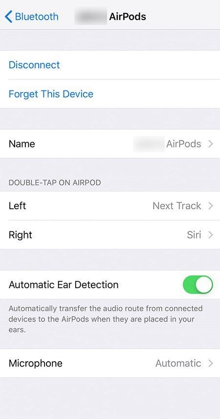 Как изменить имя AirPod