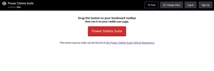 Delete power. Rein delete power. drag the button to your bookmarks bar.