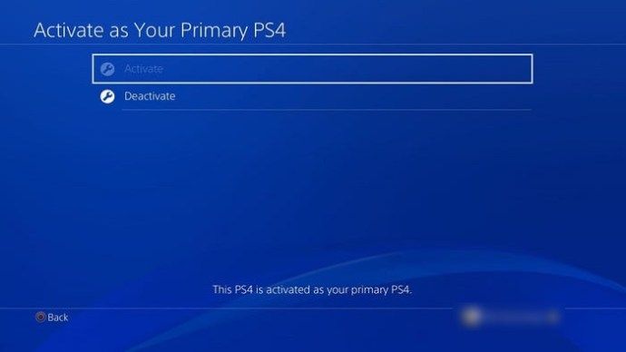 Деактивировать PS4