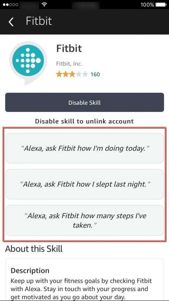 Список навыков Fitbit