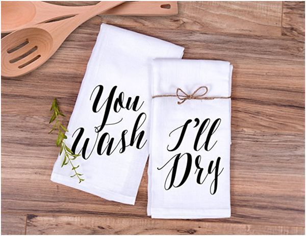 Подарочный набор кухонных полотенец You Wash, I'll Dry