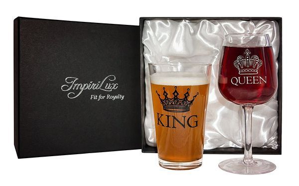 Набор бокалов King Beer & Queen Wine