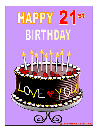 Анимированный GIF на 21 день рождения