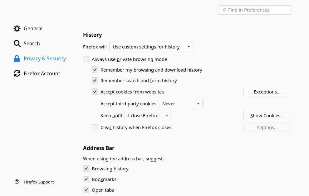 История Firefox