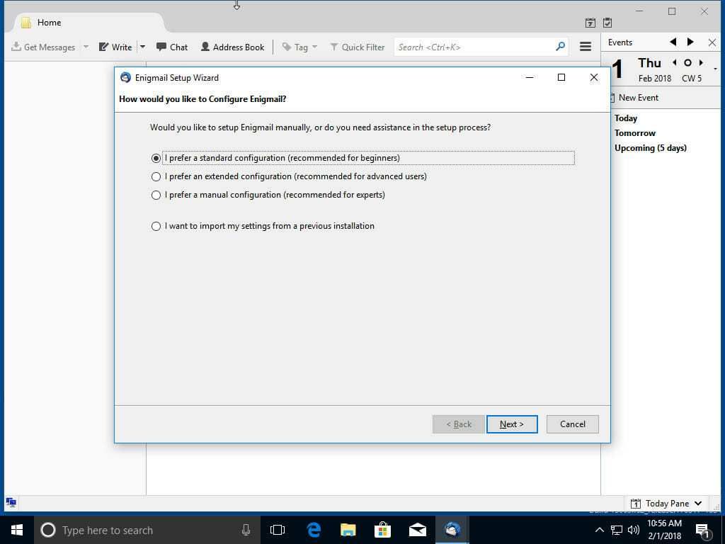 Параметры конфигурации Enigmail