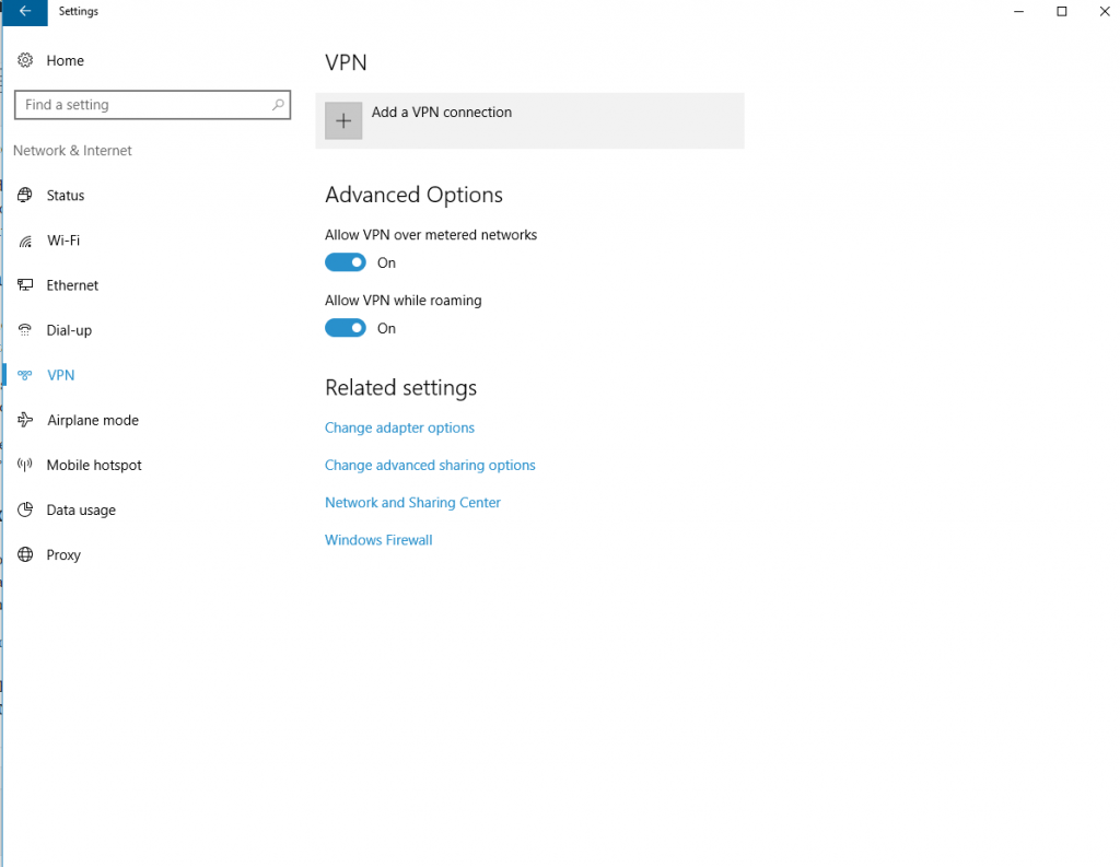 Добавить VPN Windows 10