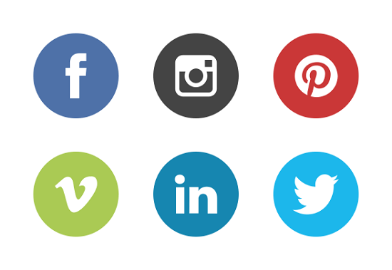 социально-медиа-иконка-The-круг-набор