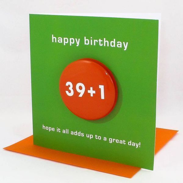 Эффектная Happy Big 40th Birthday Card