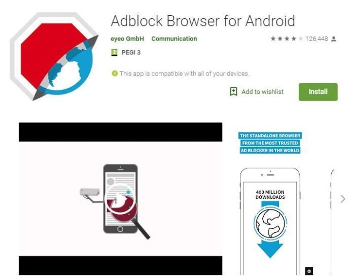 Браузер AdBlock для Android