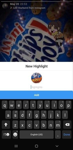 Добавить основной момент в Instagram без публикации