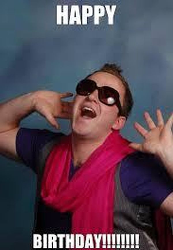 Прохладный мем с днем ​​рождения для геев