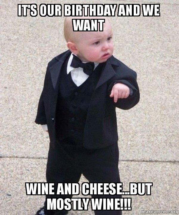 Лучший мем с днем ​​рождения с изображениями вина