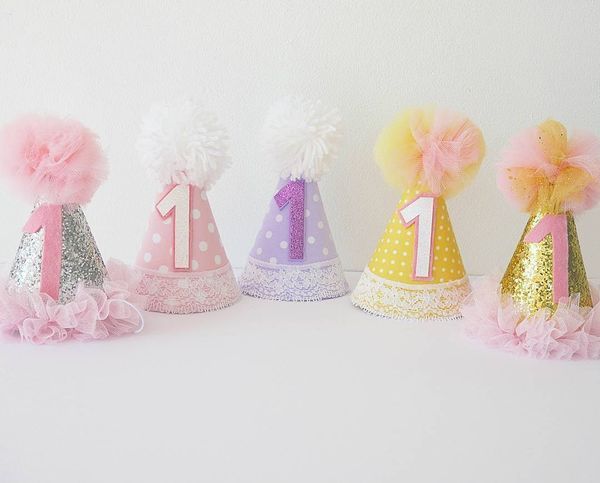 детские праздничные шапки на 1 день рождения