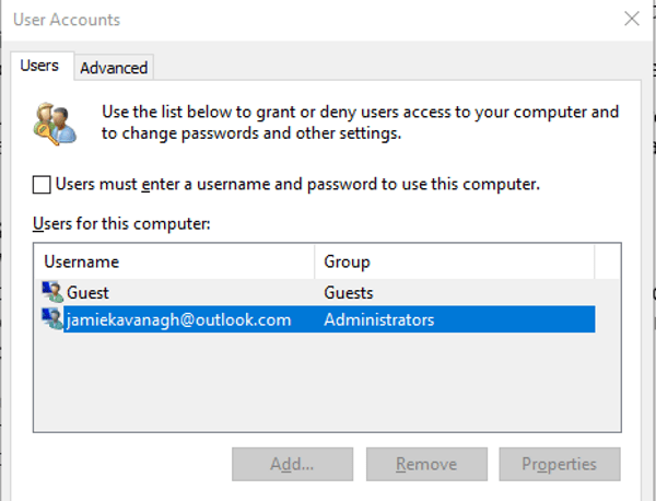 Как удалить пароль в Windows 10-2