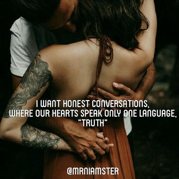 Я хочу разговоры на Hpnest, где наши сердца говорят только на одном языке ...