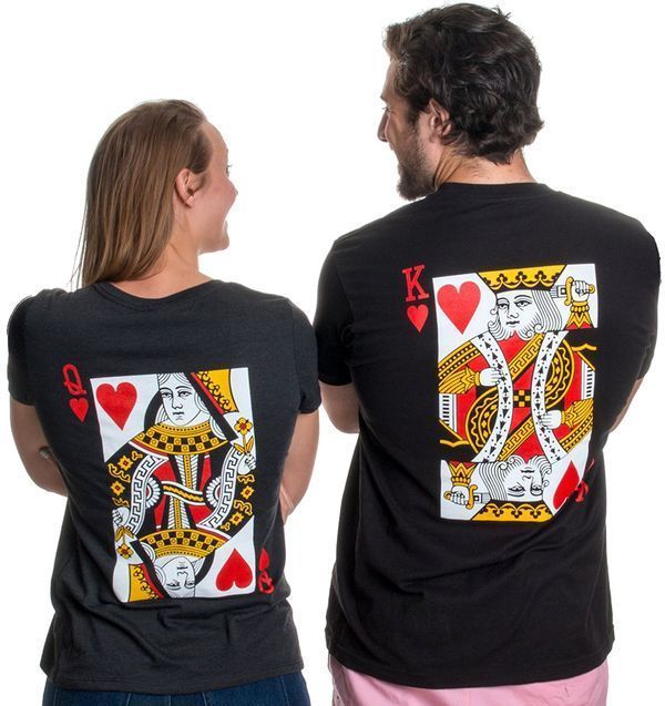 King & Queen соответствующие футболки