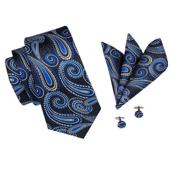 Мини-набор: галстук, носовой платок и 2 запонки