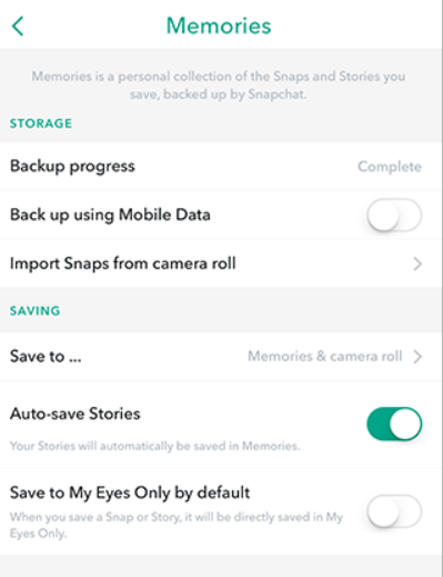 Сохранить истории Snapchat