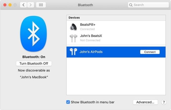 Просмотр батареи ваших AirPods