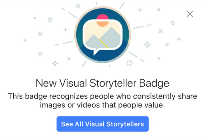 Facebook значки Визуальный Рассказчик