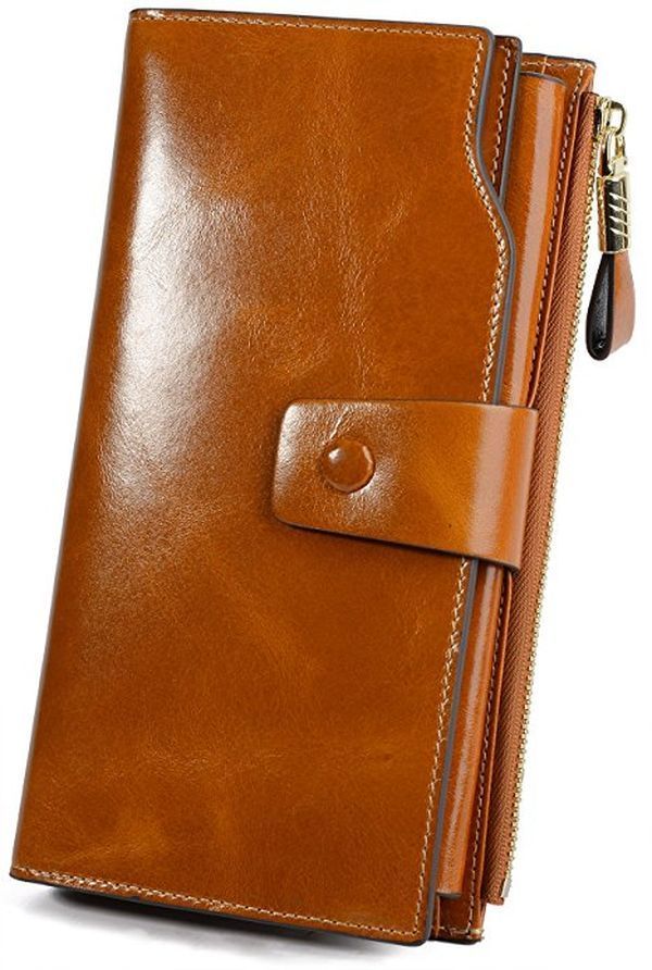 YALUXE Женский кожаный клатч из натуральной кожи