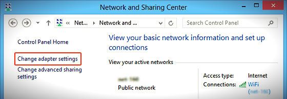 центр сети и общего доступа change_adapter_settings