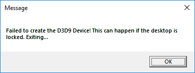 Failing creating d3d device. Create hw 3d device failed. Failed create_device_d3d перевод. Failed to create direct3d device. Failed to create direct3d 9ex device.