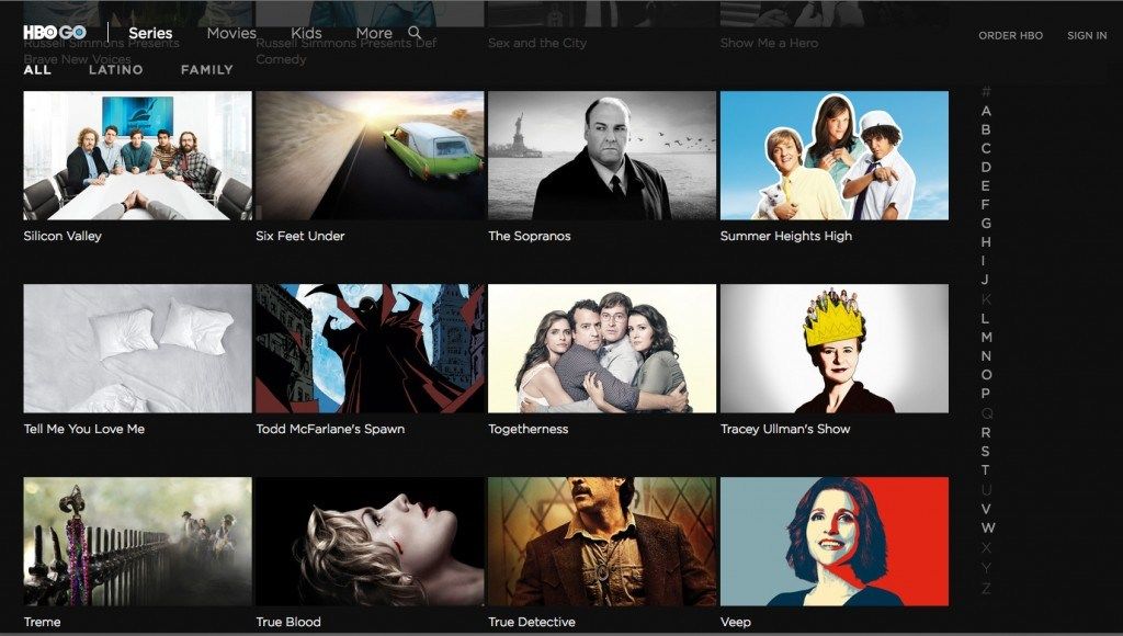 HBO GO выбор