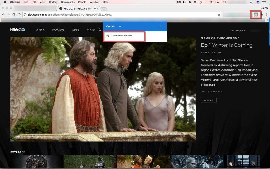 Chromecast из браузера