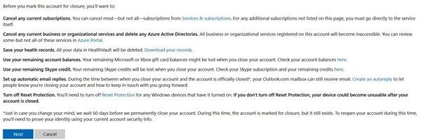Удалить навсегда свой аккаунт Hotmail